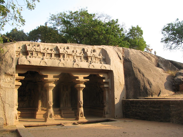 The carved avatar of Lord Vishnu as Varaha in the Varaha Cave Temple, an artistic place to visit in Mahabalipuram.
