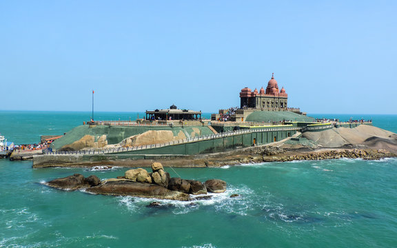 Vivekananda Rock Memorial Kanyakumari, a sacred monument on a rocky island in Tamil Nadu.
