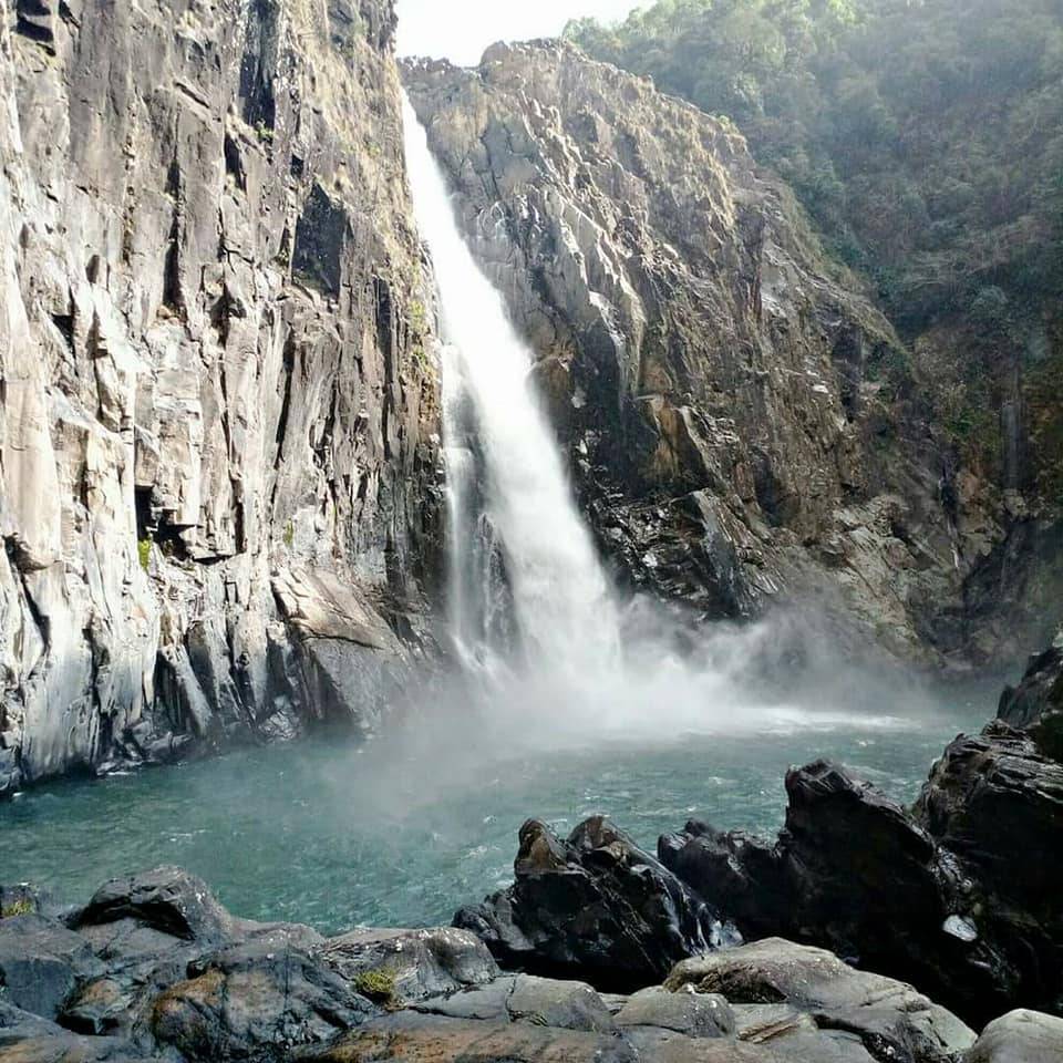 A beautiful and attractive waterfall in Northeast India.