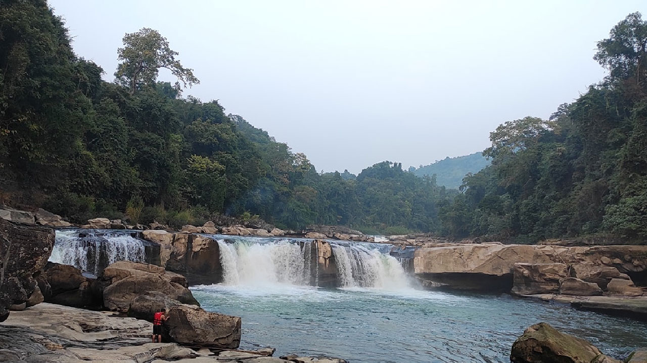 A beautiful and attractive waterfall in Northeast India.