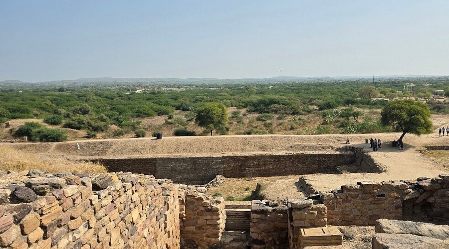The stark, white salt flats of the Great Rann of Kutch near Dholavira.