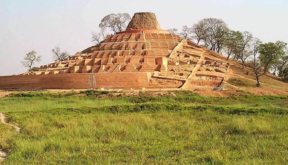 The towering Kesariya Stupa is one of the most significant historical places to visit in Champaran and a major Buddhist site.