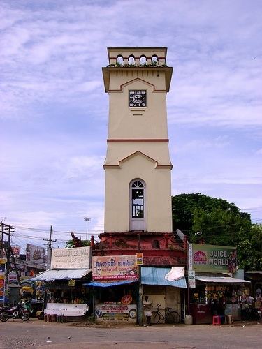 The heritage Kollam Clock Tower, a central landmark and place to visit in Kollam city.