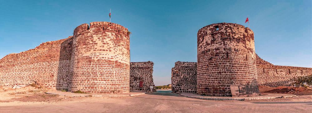 The historic and imposing walls of Lakhpat Fort in Gujarat.
