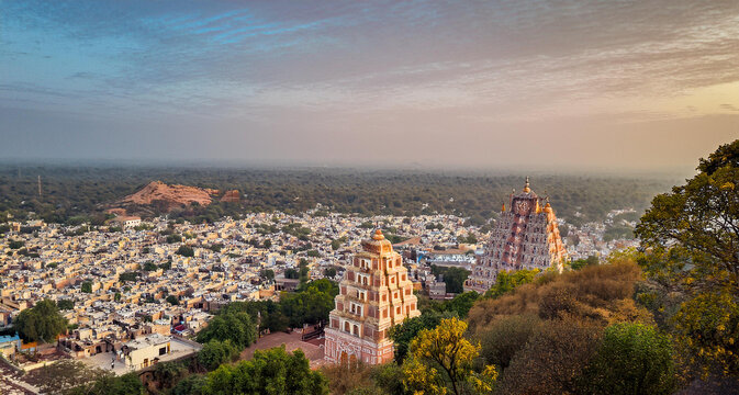 The sacred Marudamalai Temple on the hill, a major spiritual place to visit in Coimbatore dedicated to Lord Murugan.