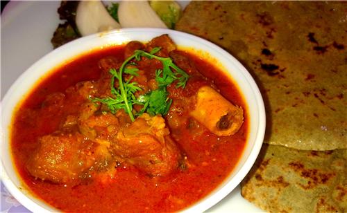 A mutton dish famous in Kolhapur