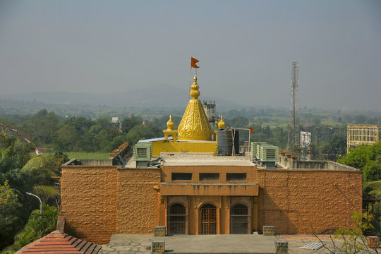 Devotees gathered outside the famous Shirdi Sai Baba Temple, a major pilgrimage site near Nashik.