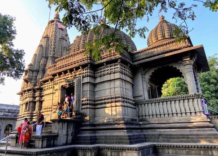 The iconic black stone Kalaram Temple in Nashik, dedicated to Lord Rama.