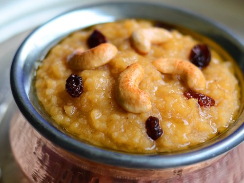Traditional Tamil sweets - Sweet Poli (flatbread) and Sakkarai Pongal (sweet rice pudding) served during festivals.