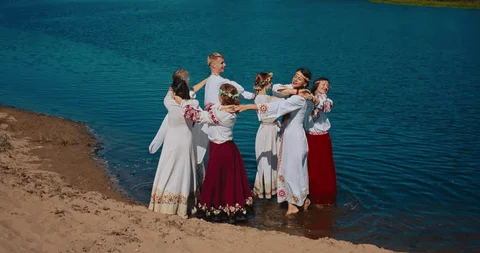 Aerial view of the large ceremonial circle at the Dholavira site.