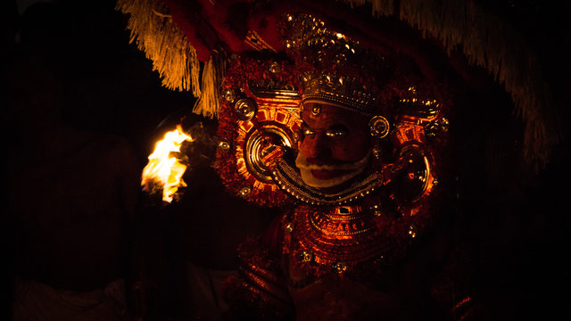 A vibrant and ritualistic Theyyam performance from North Malabar.