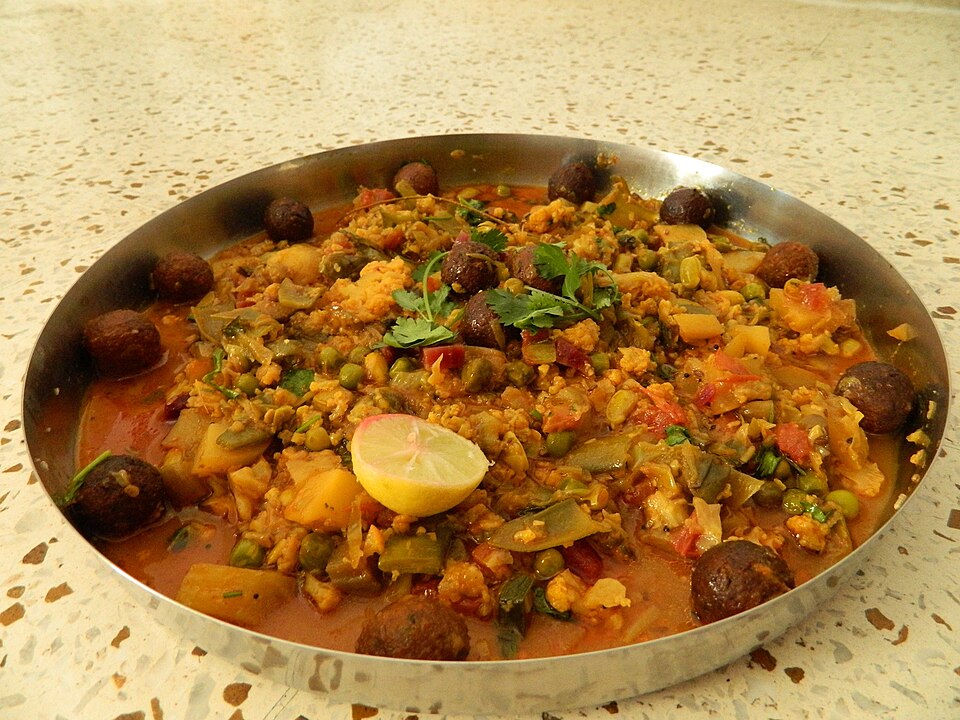 A dish made with all vegetables and some basic spices
