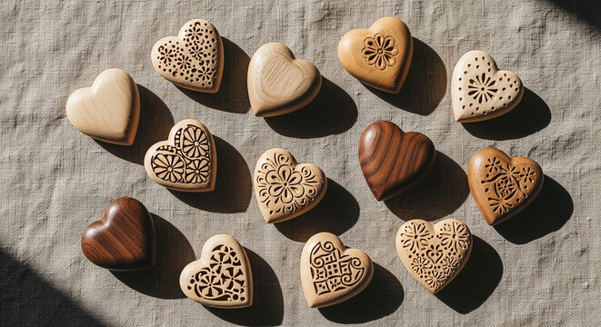 Handcrafted wooden utility items, decorative crafts, and traditional wooden rings.