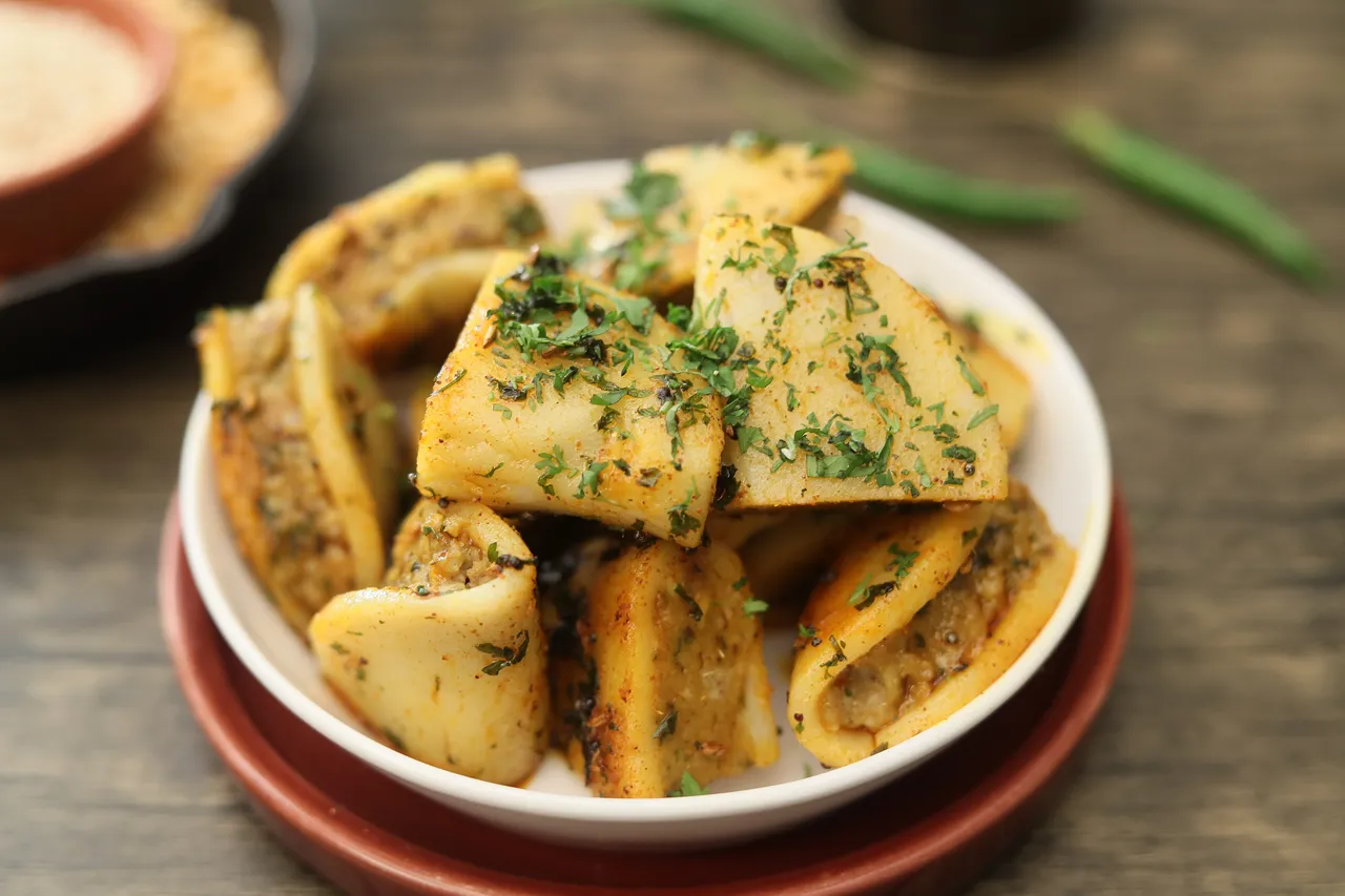 Made with rice flour and is very tasty