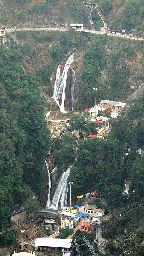 A beautiful waterfall in Mussoorie