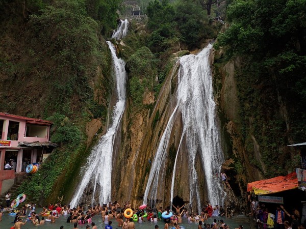 This is a beautiful waterfall in Mussoorie