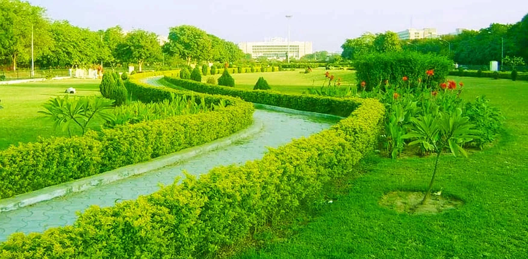 It is a beautifully made garden in Gandhinagar