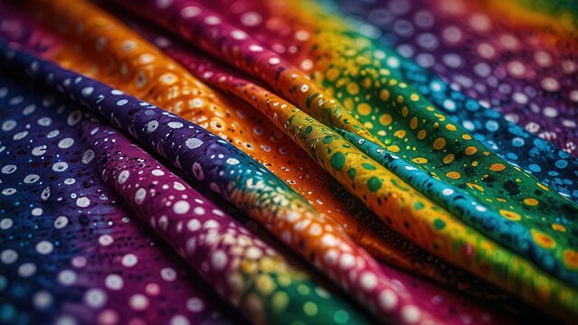 Vibrant Bandhani & Textiles in a local market.