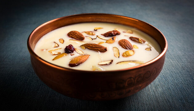 Basundi, a rich, sweetened condensed milk dessert.