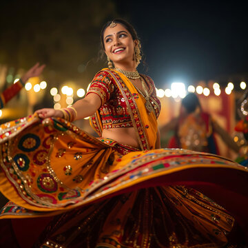 Experience Navratri Garba, participating in the vibrant folk dance festival in Rajkot.