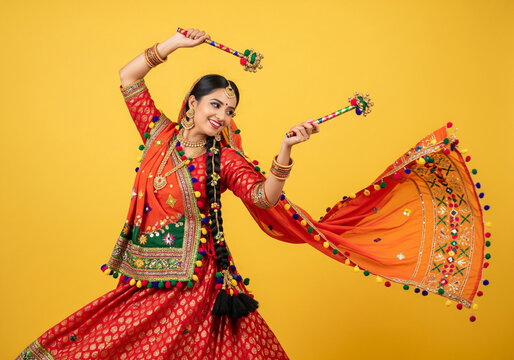Garba, the iconic circular dance performed during Navratri celebrations in Rajkot.