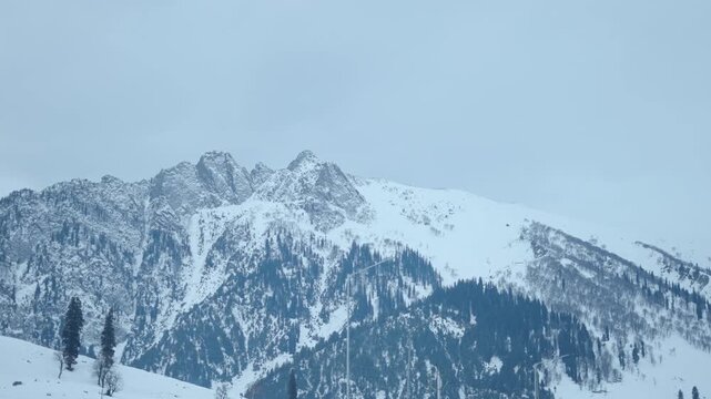 A breathtaking panorama of the Himalayan mountains surrounding Sonamarg.