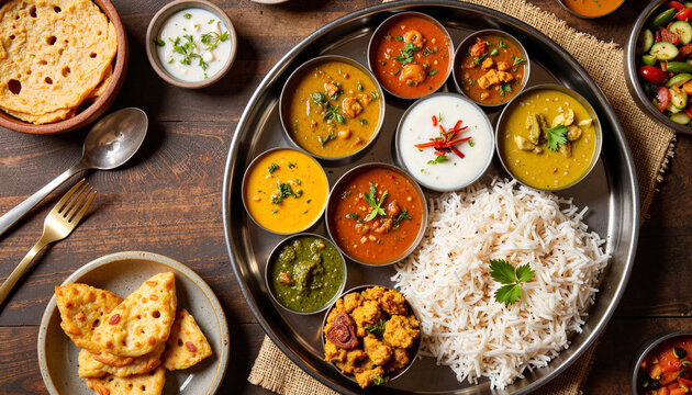 Savour a Gujarati Thali, a traditional culinary experience and cultural activity to enjoy in Rajkot.