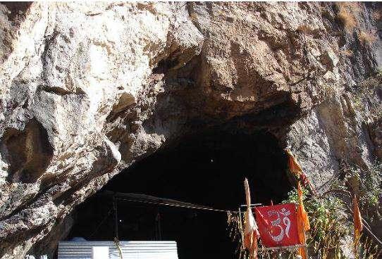 The natural cave formation of Shiv Khori, a sacred Hindu site near Jammu.