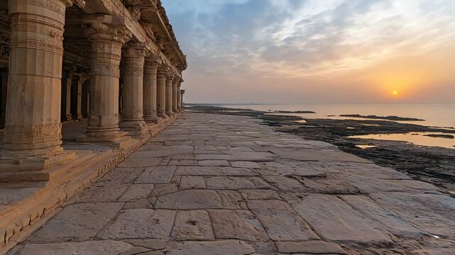Somnath Temple, a revered Jyotirlinga and iconic spiritual place to visit near Rajkot.