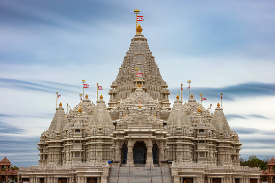 Swaminarayan Temple, an intricately carved white marble temple and peaceful place to visit in Rajkot.