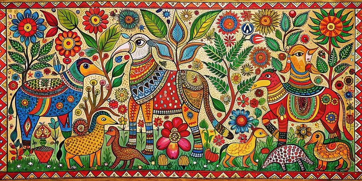 Witness Madhubani Art, viewing traditional Mithila paintings and artistic place to visit in Sitamarhi.