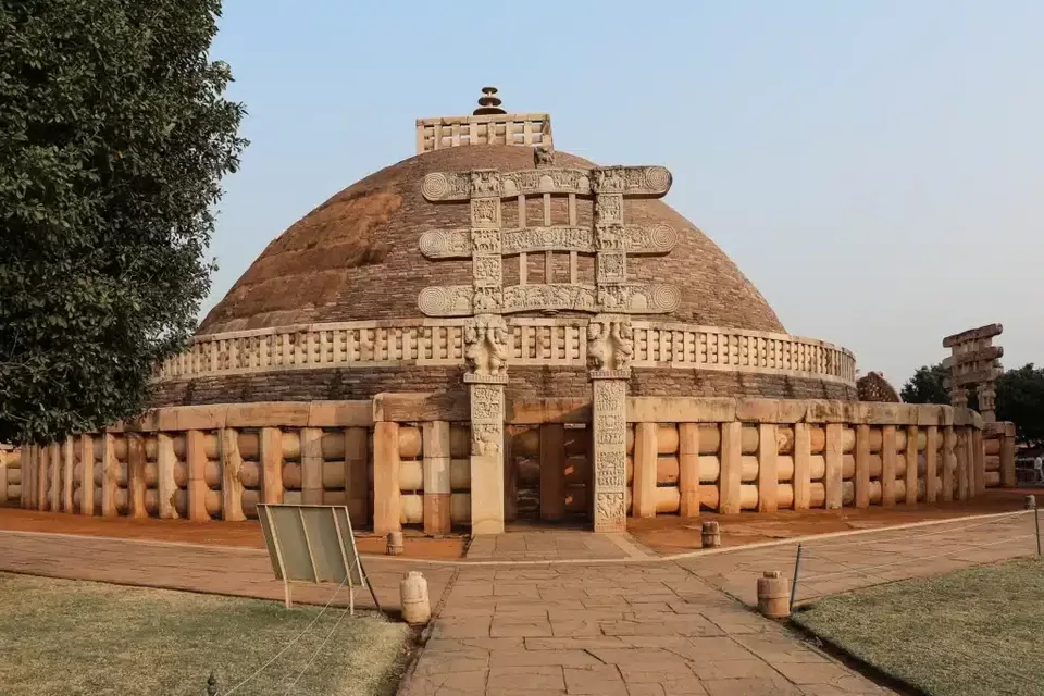 Ancient brick structure of Amaravati Stupa, a historic amaravati Buddhist relic.