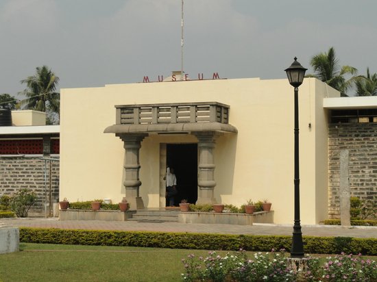 Ancient sculptures and artifacts displayed at the amaravati Archaeological Museum.