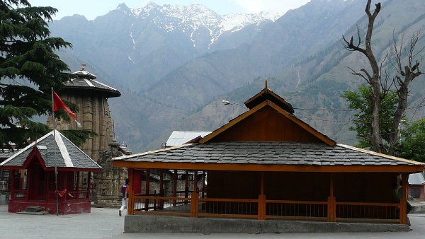Traditional wooden houses in the ancient town of Bharmour in Chamba district.