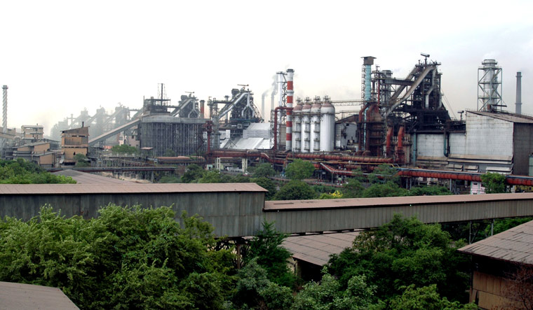 Aerial view of the Bhilai Steel Plant, a major industrial place to visit in Bhilai.