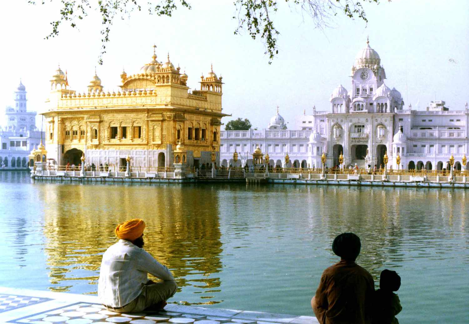 Sangat gathered for morning prayers in Daily Gurdwara Rituals (Nitnem), communal spiritual rituals of Punjab.