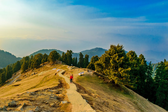 Colonial-era architecture on a street in Dalhousie, accessible from Chamba.