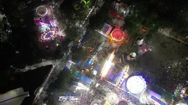 Dussehra Mela celebrations in Ludhiana with colorful stalls and crowds