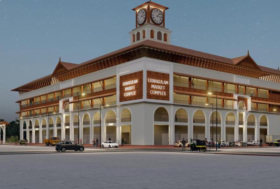 Chinese fishing nets silhouetted against sunset at fort kochi ernakulam.