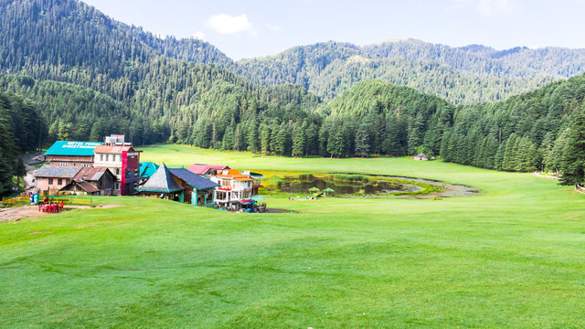The picturesque meadow of Khajjiar, often visited from Chamba.