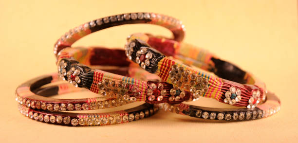 Colorful lac bangles and traditional jewellery of Jhansi.