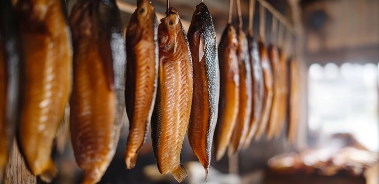 Fresh catch of pomfret and prawns at a local fishery market.