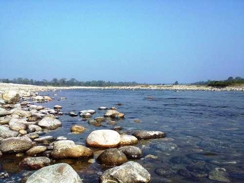 Riverside camping along Murti River banks