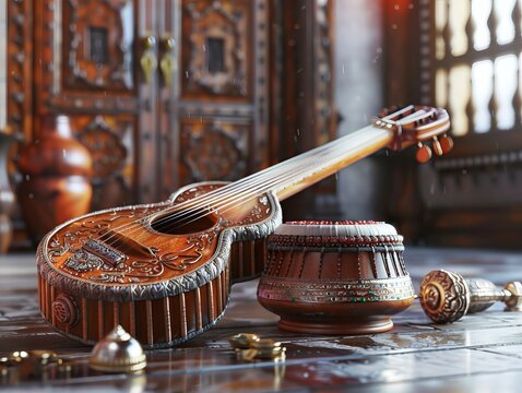 A devotional Qawwali performance being held at a local shrine.