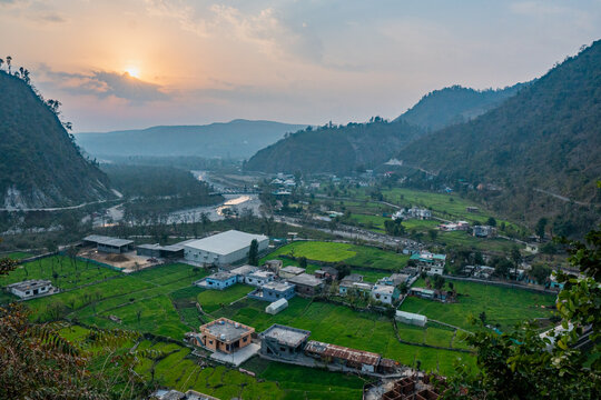 The bustling skyline and markets of Raipur, the capital city near Bhilai.
