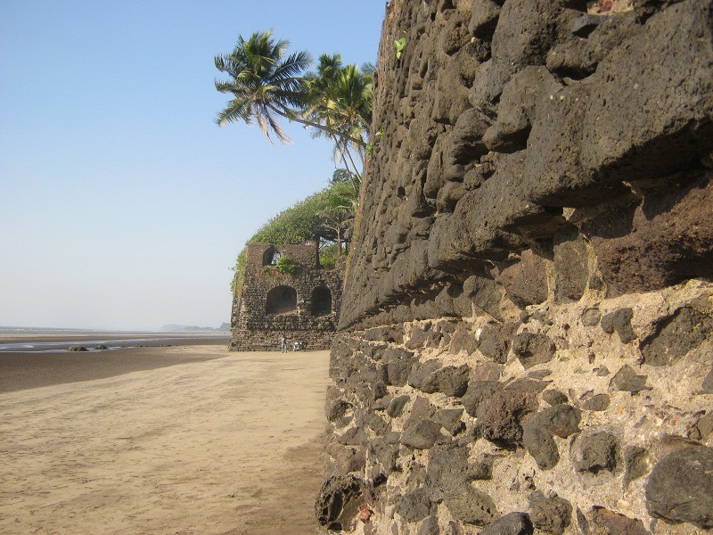 Archways and bastions of Revdanda Fort, a peaceful alibag exploration spot.