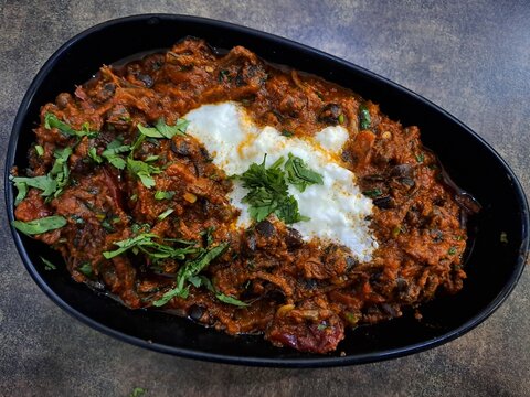 Flavorful Singri ki Sabzi made from dried ker sangri beans cooked with yogurt and spices.