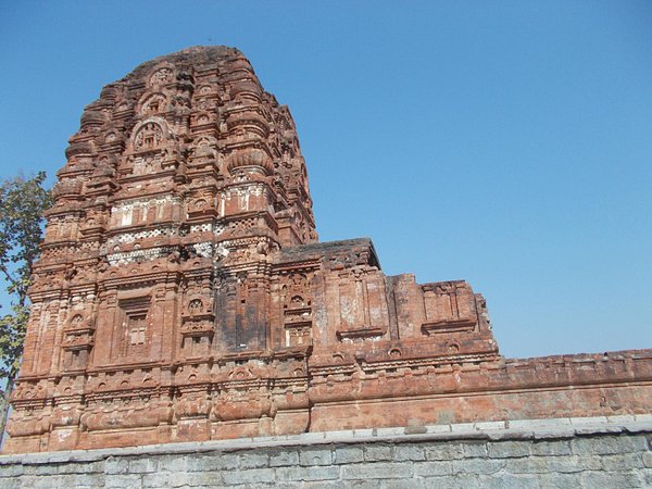 Ancient brick temple ruins at the Sirpur archaeological site near Bhilai.