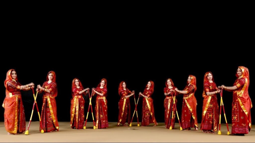 Performers enacting the energetic Tipanni Dance.