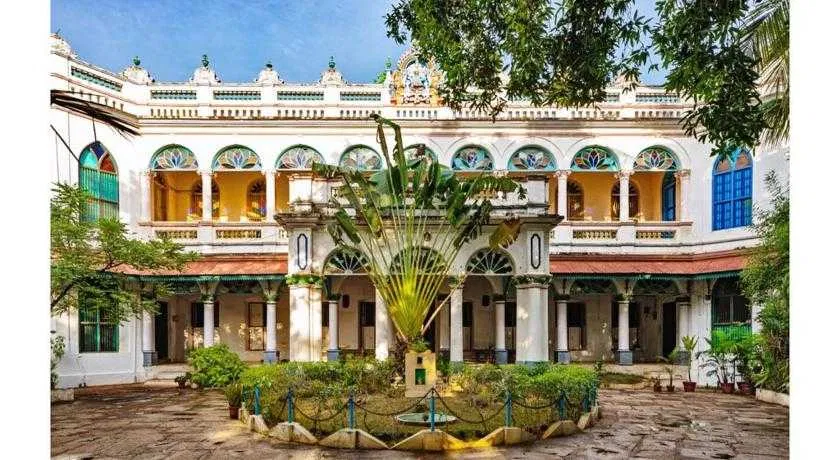 Tour a Chettinad Mansion, an immersive experience exploring the grand interiors and history of Chettinad.